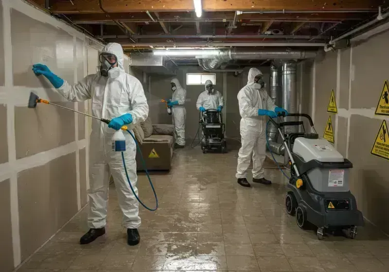 Basement Moisture Removal and Structural Drying process in Saint Francois County, MO